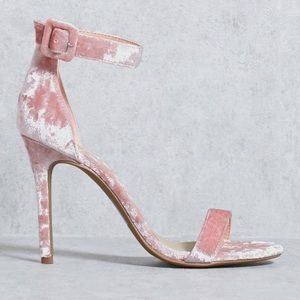 Pink crushed heels